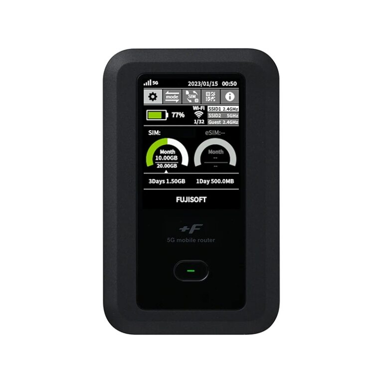 富士ソフト、5G/WiFi 6/eSIM対応モバイルルーター「+F FS050W」を発売 24Wireless